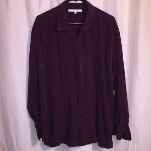 👊🏻🕺🏼Men’s 100% Silk Perry Ellis shirt L